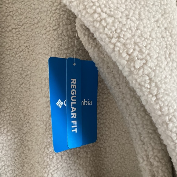 Women's Columbia Panorama Sherpa Long Jacket Coat Cream/Oatmeal/Dark Stone 1X - Picture 6 of 16